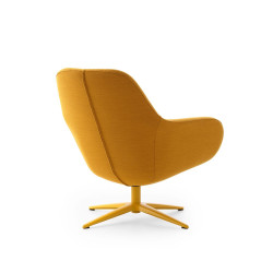 Sessel Spot One wohndesign Berlin Gestell gelb Stoff gelb hinten