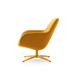 Sessel Spot One wohndesign Berlin Gestell gelb Stoff gelb seite