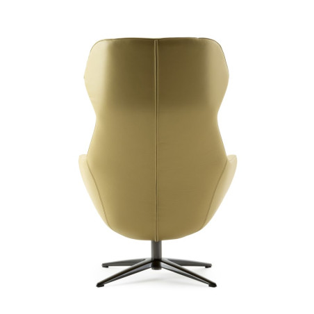Sessel Spot three Pode Leolux wohndesign berlin leder olive Rücken