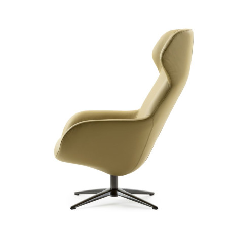 Sessel Spot three Pode Leolux wohndesign berlin leder olive seite