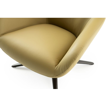 Sessel Spot three Pode Leolux wohndesign berlin leder olive Sitz