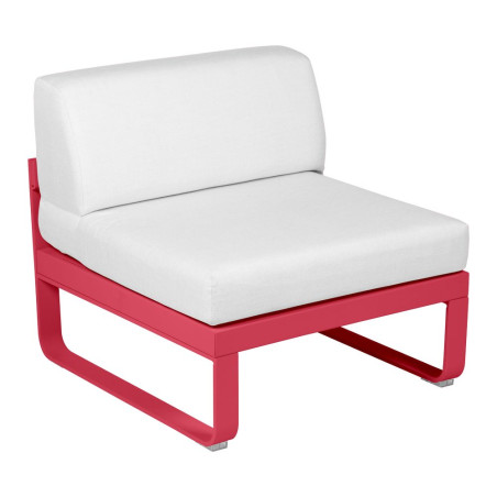 Lounge Sitzmodule Bellevie von Fermob Stoff Grauweiß Gestell Rosalie
