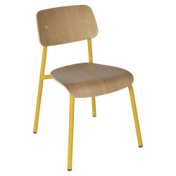Stuhl Studie aus Alu und Eiche von Fermob wohndesign berlin Farbe Honig