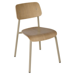 Stuhl Studie aus Alu und Eiche von Fermob wohndesign berlin Farbe Muskat