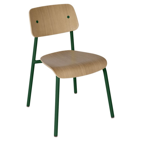 Stuhl Studie aus Alu und Eiche von Fermob wohndesign berlin Farbe Zeder