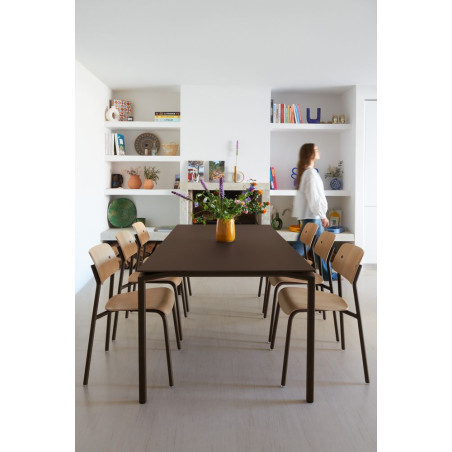 Stuhl Studie aus Alu und Eiche von Fermob wohndesign berlin Farbe Tonka