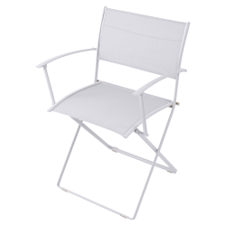 Stuhl Plein Air mit Armlehne von Fermob in Baumwollweiß