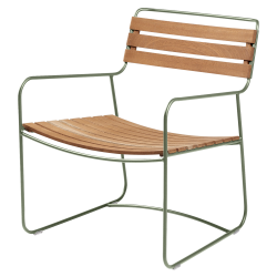 Metall Sessel Surprising mit Holzlattung aus Teak von Fermob und Gestell in Kacktus