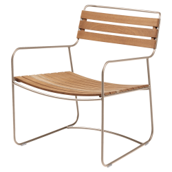 Metall Sessel Surprising mit Holzlattung aus Teak von Fermob und Gestell in Muskat