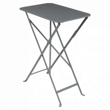 klappbarer, wetterfester Bistrotisch 37cm x 57cm aus Metall von Fermob in Gewittergrau