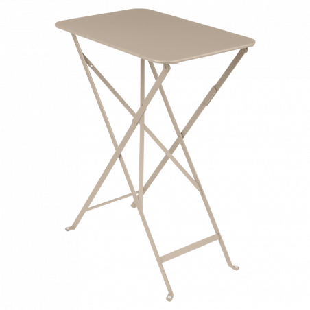 klappbarer, wetterfester Bistrotisch 37cm x 57cm aus Metall von Fermob in Muskat