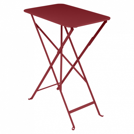klappbarer, wetterfester Bistrotisch 37cm x 57cm aus Metall von Fermob in Chili