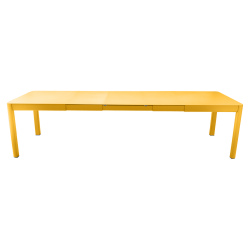 Ausziehbarer Tisch Ribambelle von Fermob von 149cm auf 299cm erweiterbar in Honig