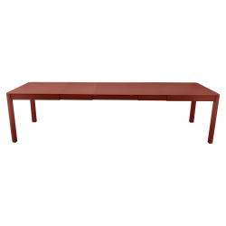 Ausziehbarer Tisch Ribambelle von Fermob von 149cm auf 299cm erweiterbar in Ocker