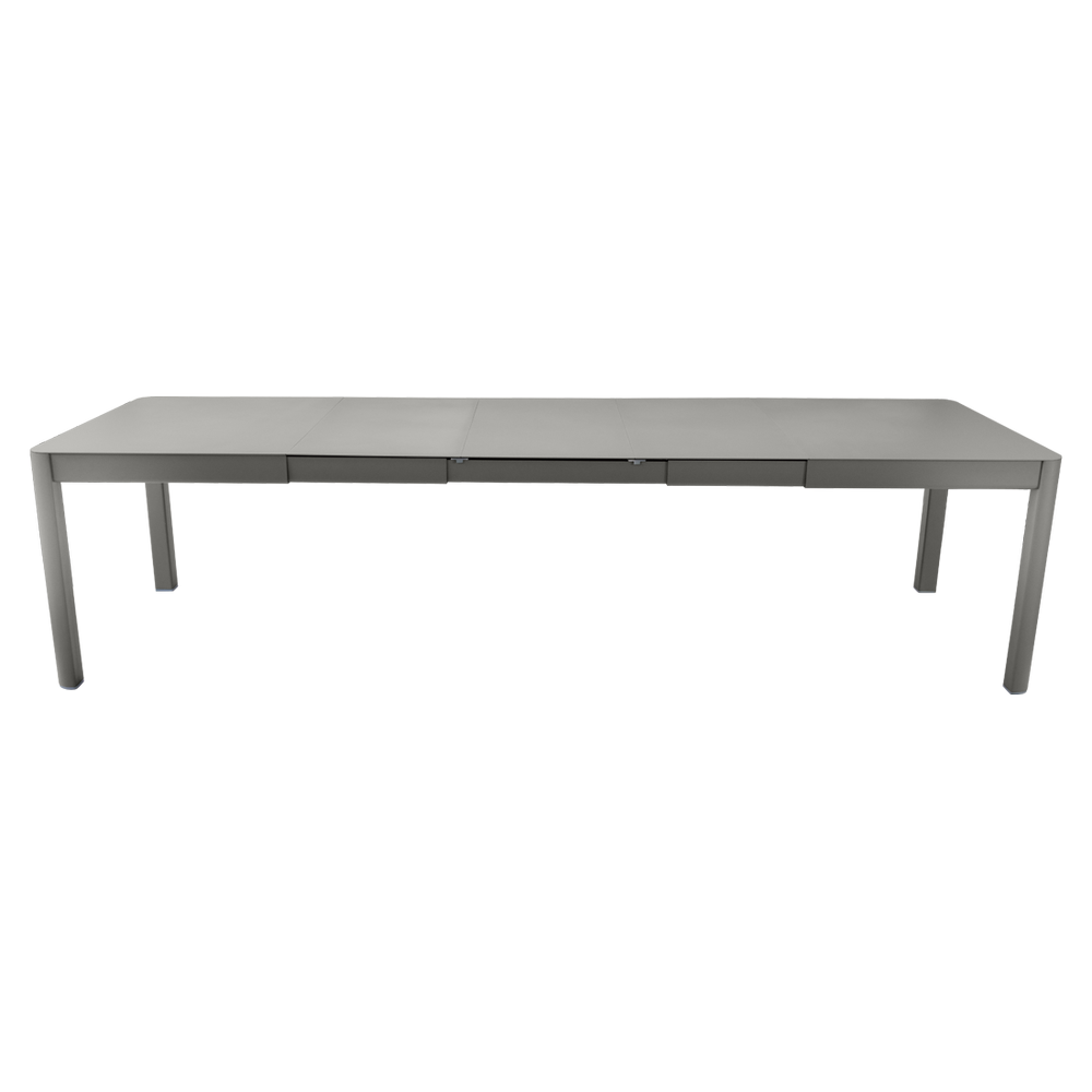 Ausziehbarer Tisch Ribambelle von Fermob von 149cm auf 299cm erweiterbar in Rosmarin