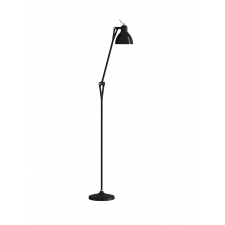 Leuchte Luxy von Rotaliana mit verstellbarem Arm in komplett schwarz