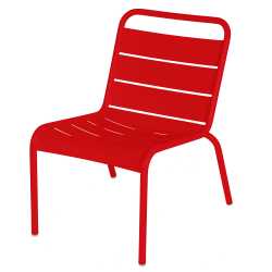 Kleiner Lounge-Stuhl Luxembourg von Fermob in Mohnrot