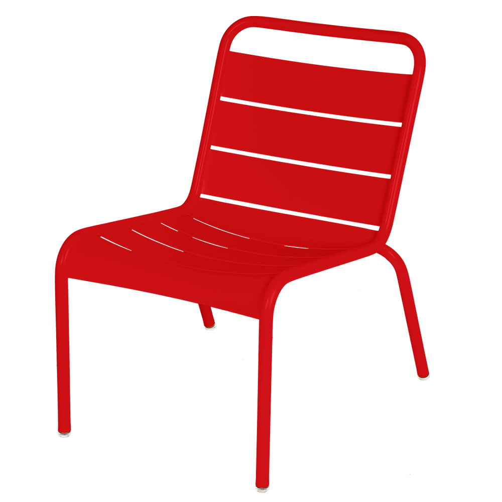 Kleiner Lounge-Stuhl Luxembourg von Fermob in Mohnrot