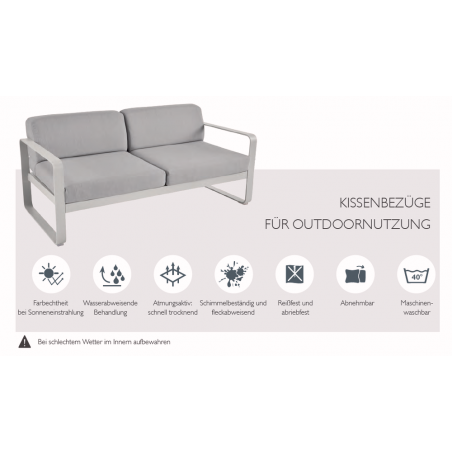 Pflegehinweis für das Outdoorsofa Bellevie von Fermob Eckmodul links mit Stoff