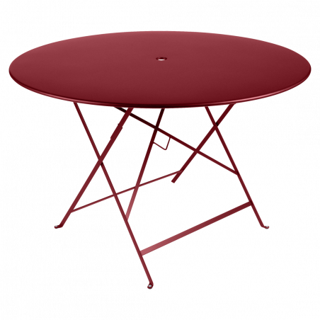 Wetterfeste Bistrotische rund ø 117 cm klappbar Metall fermob chili