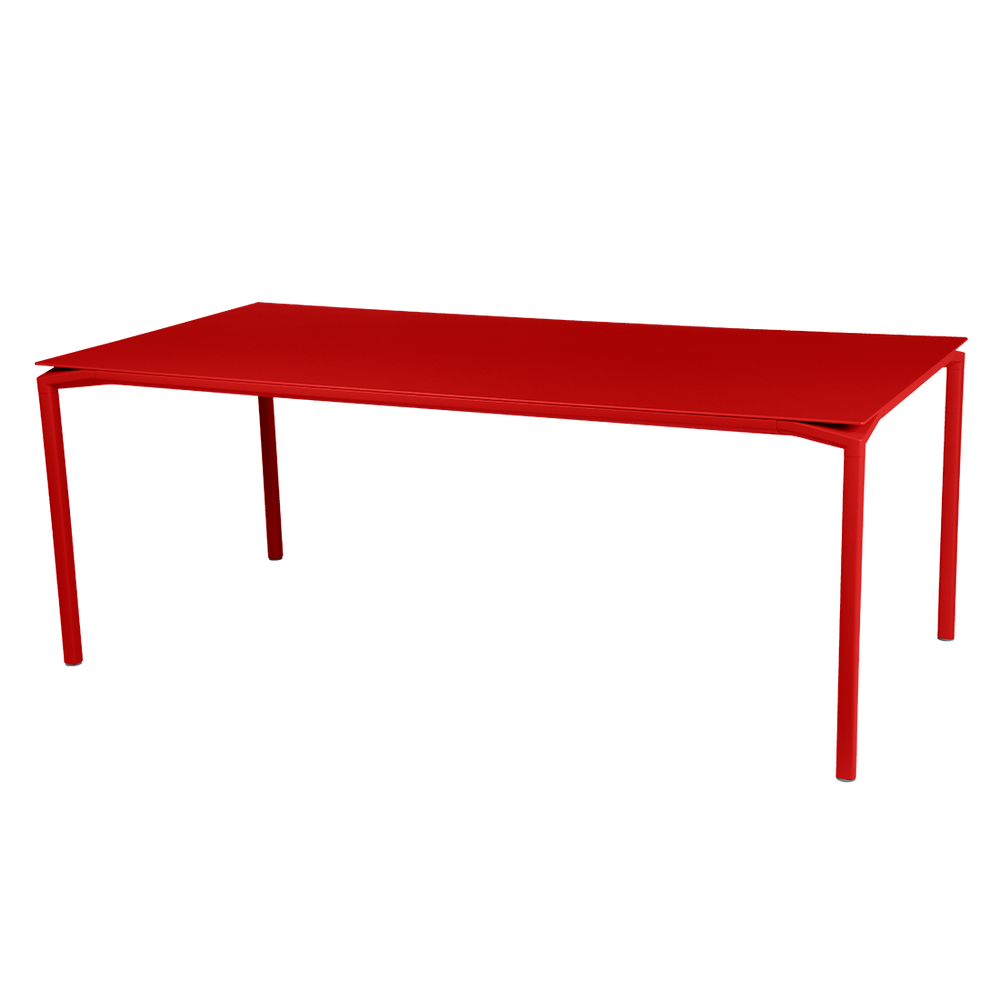 Tisch Calvi in 195cm x 95cm von Fermob in Mohnrot