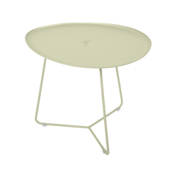 Niedriger Tisch mit abnehmbaren Tablett Cocotte von Fermob in Lindgrün