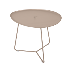 Niedriger Tisch mit abnehmbaren Tablett Cocotte von Fermob in Muskat