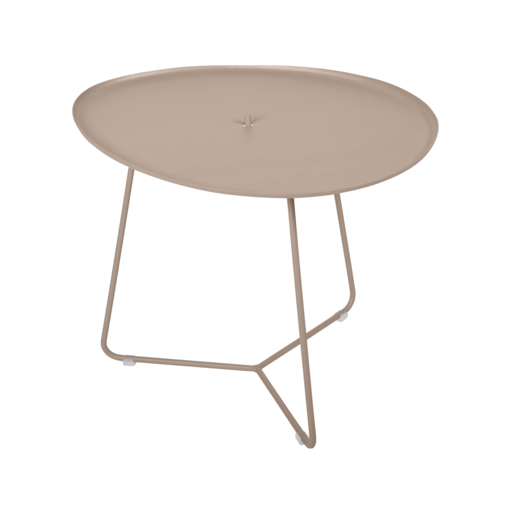 Niedriger Tisch mit abnehmbaren Tablett Cocotte von Fermob in Muskat