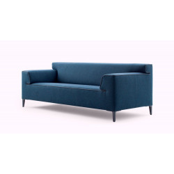 seitliche Ansicht des Sofa Edit von Pode in blau
