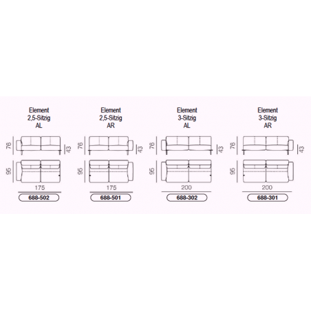 Sofa Melloo von Pode