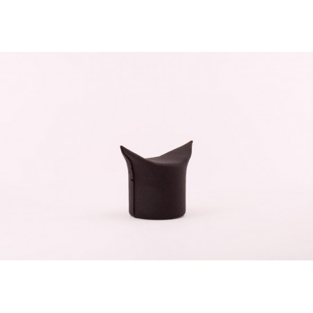 kleiner Polsterhocker Zipfel von Werther in schwarz