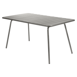 Wetterfester Tisch Luxembourg aus Aluminium von Fermob in Metallgrau