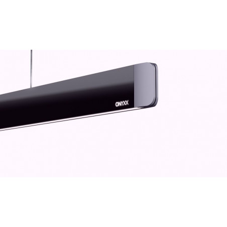 Detailaufnahme des Endstücks der Esstischleuchte Onyxx Linea Pro von Grimmeisen