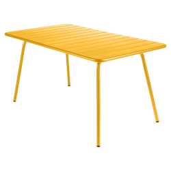 Wetterfester Tisch Luxembourg aus Aluminium von Fermob in Honig
