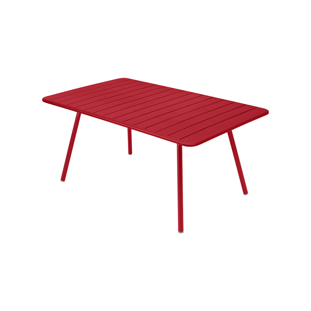 Wetterfester Tisch Luxembourg aus Aluminium von Fermob in Mohnrot
