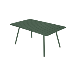 Wetterfester Tisch Luxembourg aus Aluminium von Fermob in Zederngrün