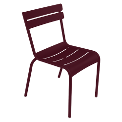 Stapelbarer Stuhl Luxembourg aus Aluminium von Fermob in Schwarzkirsche