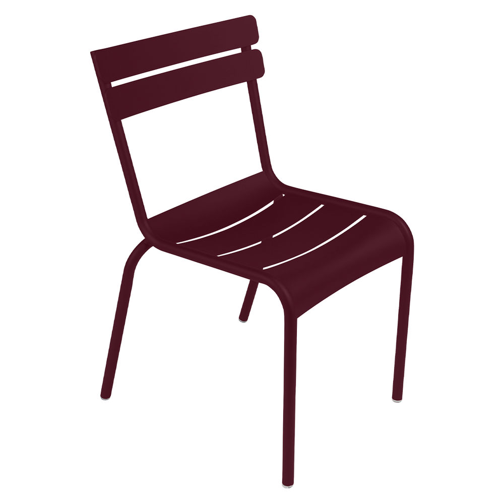 Stapelbarer Stuhl Luxembourg aus Aluminium von Fermob in Schwarzkirsche