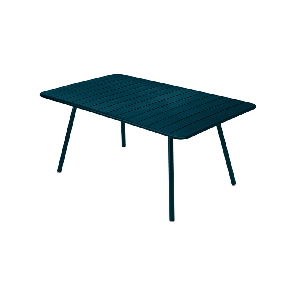 Wetterfester Tisch Luxembourg aus Aluminium von Fermob in Acapulcoblau