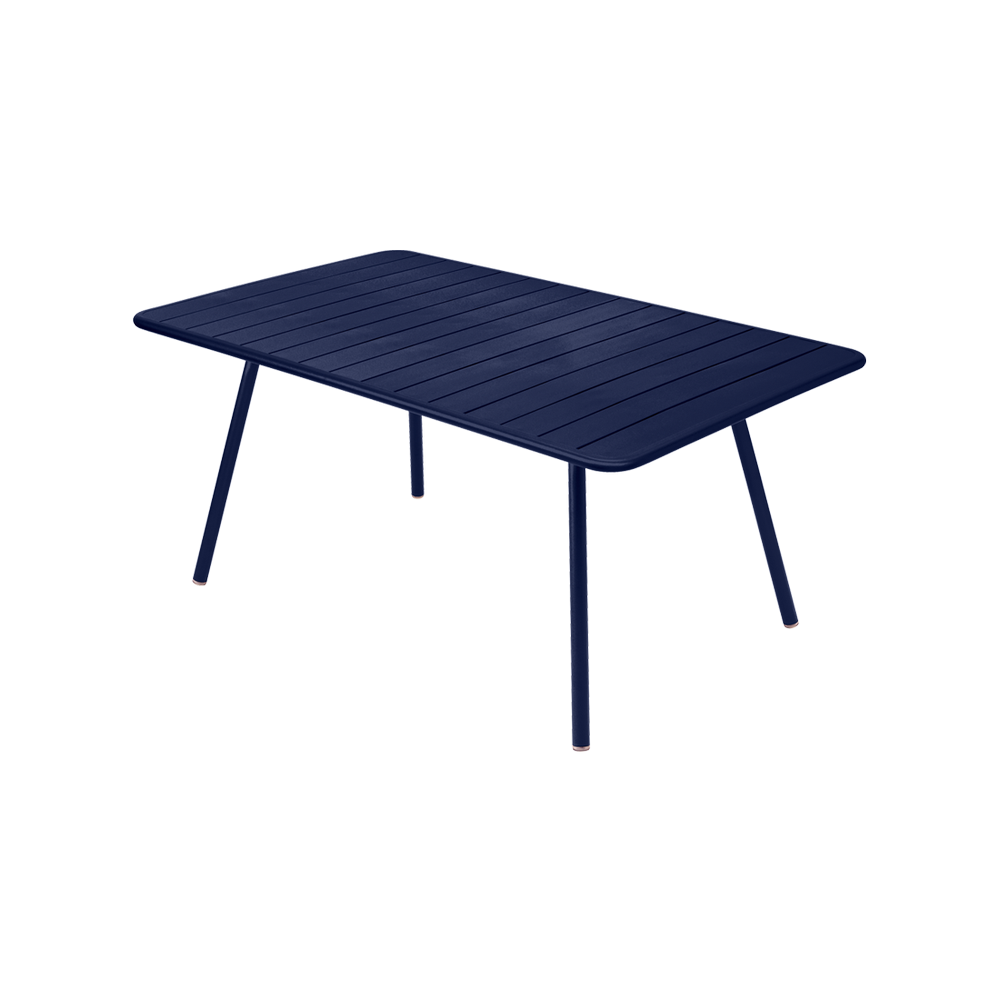 Wetterfester Tisch Luxembourg aus Aluminium von Fermob in Abyssblau
