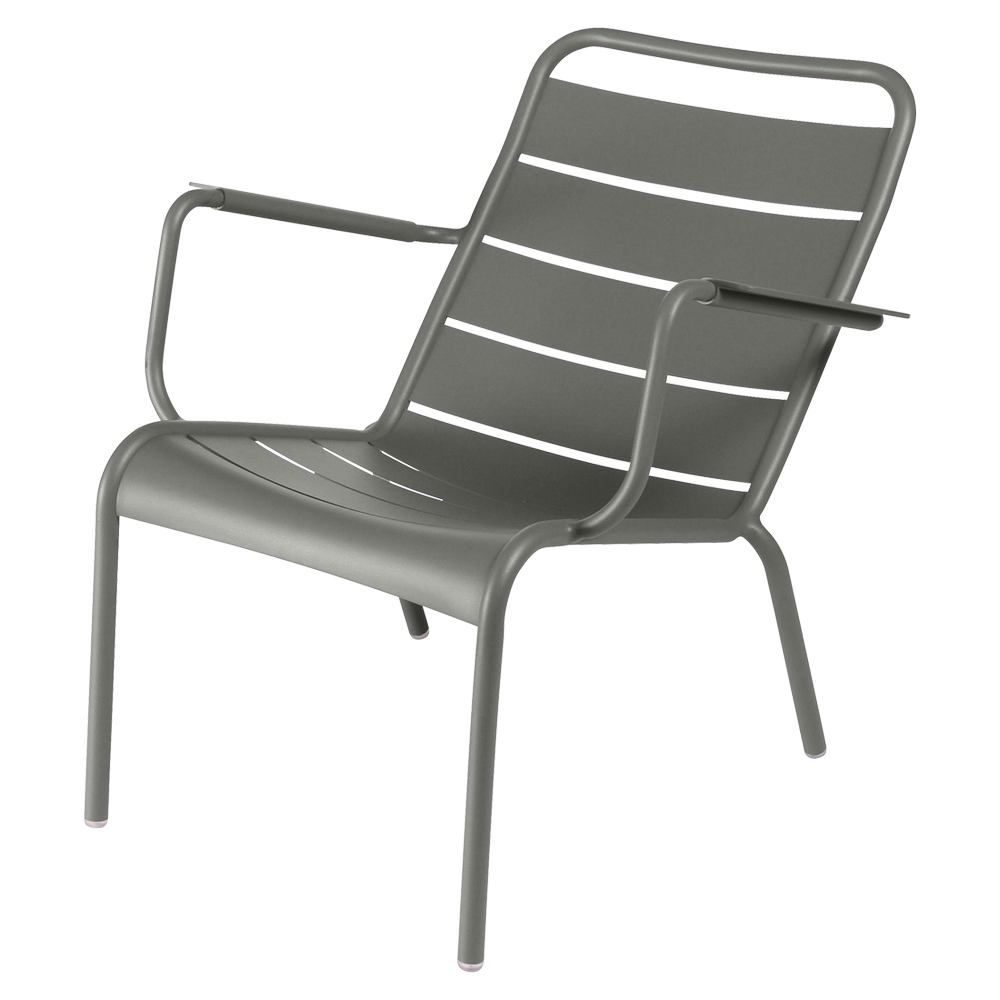 Wetterfester tiefer Sessel Luxembourg aus Aluminium von Fermob in Rosmarin