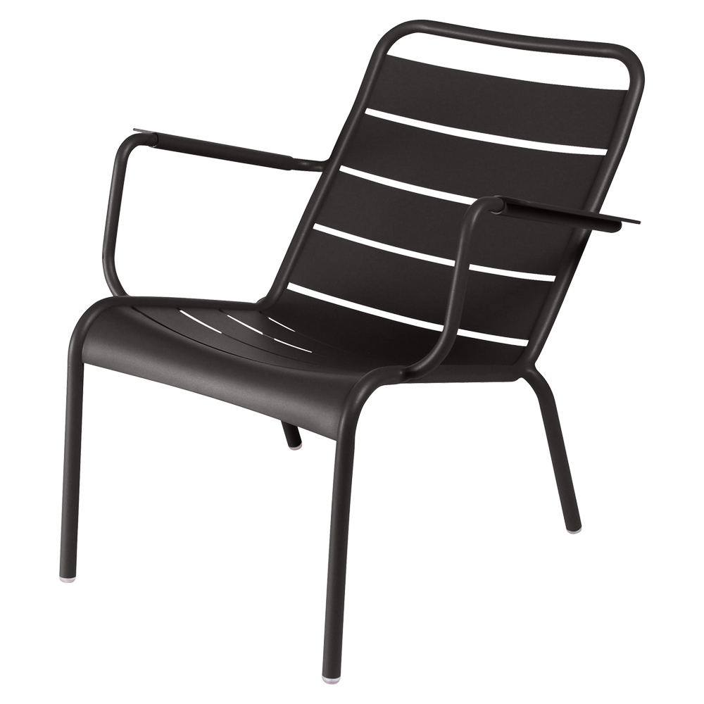 Wetterfester tiefer Sessel Luxembourg aus Aluminium von Fermob in Lakritze