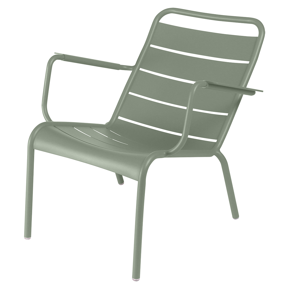 Wetterfester tiefer Sessel Luxembourg aus Aluminium von Fermob in Kaktus