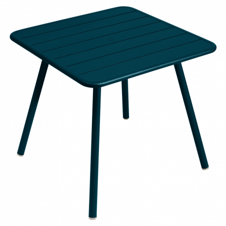 Wetterfester Tisch Luxembourg aus Aluminium von Fermob in Acapulcoblau