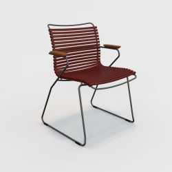 Stuhl Click von Houe mit Armlehnen rot