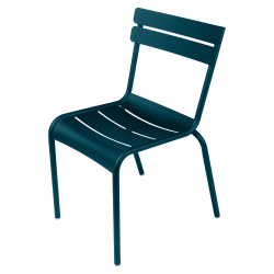 Stapelbarer Stuhl Luxembourg aus Aluminium von Fermob in Acapulcoblau