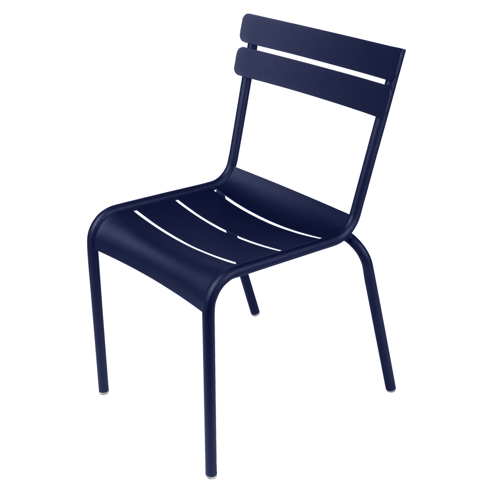 Stapelbarer Stuhl Luxembourg aus Aluminium von Fermob in Abyssblau