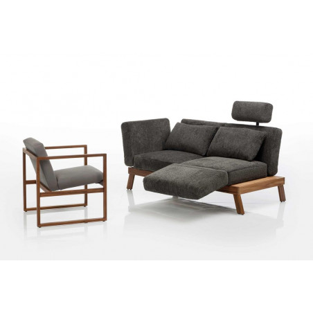 Lofoten Sofa Brühl ein Sitz gedreht mit Grace Sessel