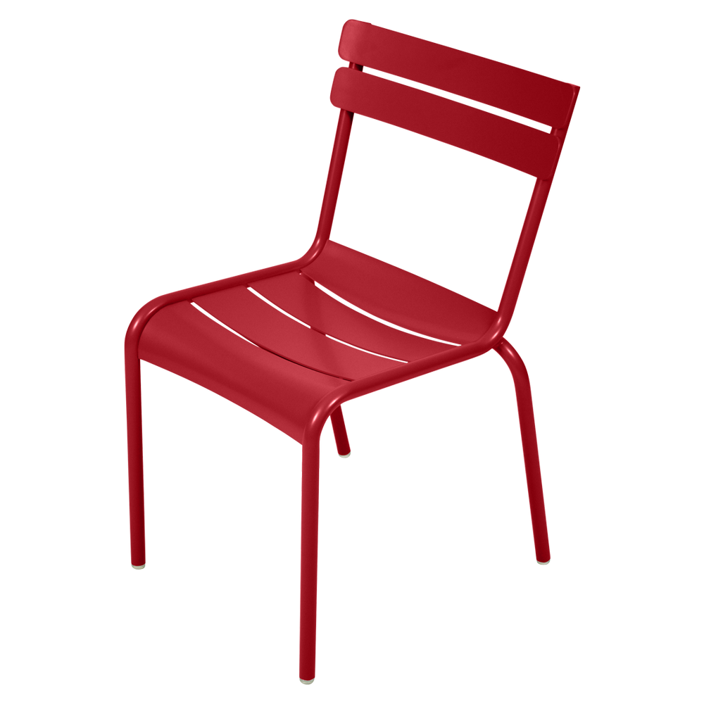 Stapelbarer Stuhl Luxembourg aus Aluminium von Fermob in Mohnrot