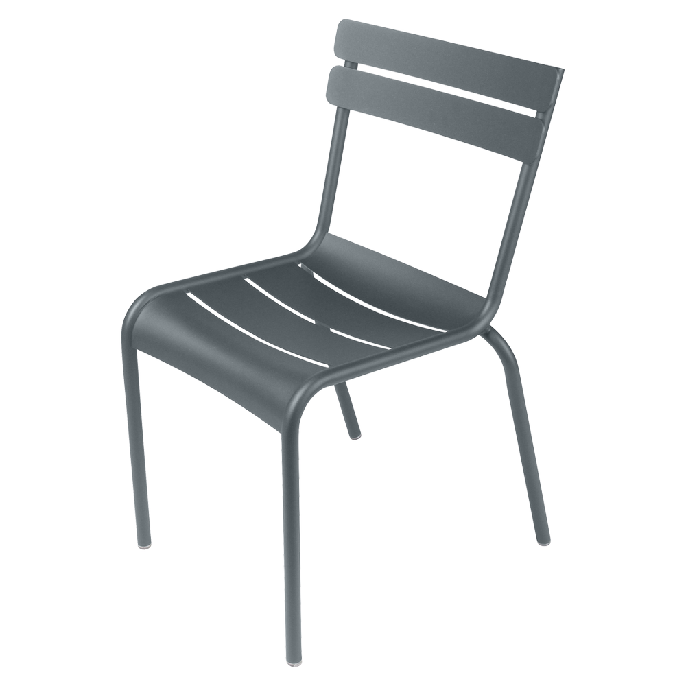 Stapelbarer Stuhl Luxembourg aus Aluminium von Fermob in Gewittergrau